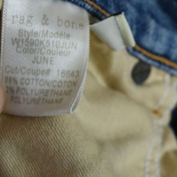 Rag & Bone June Distressed Straight Jeans 29 Preppy Soft Grunge Beachy - Picture 7 of 8